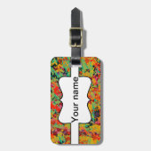 Kleurige gaten textuur bagagelabel (Voorkant verticaal)
