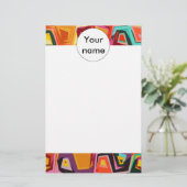 Kleurige gaten textuur briefpapier (Staand voorkant)