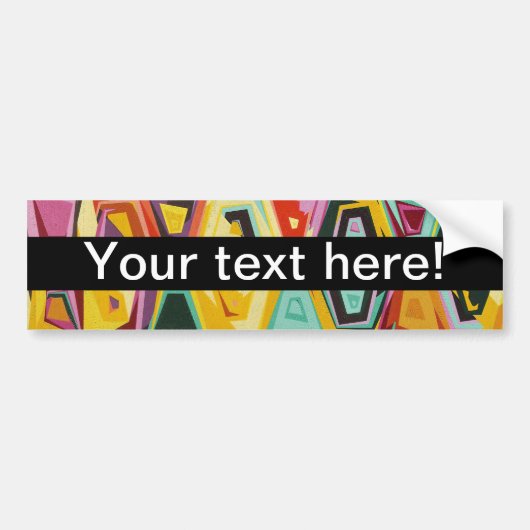Kleurige gaten textuur bumpersticker (Voorkant)