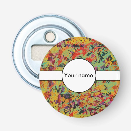 Kleurige gaten textuur button flesopener (Voorkant)