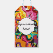 Kleurige gaten textuur cadeaulabel (Voorkant)