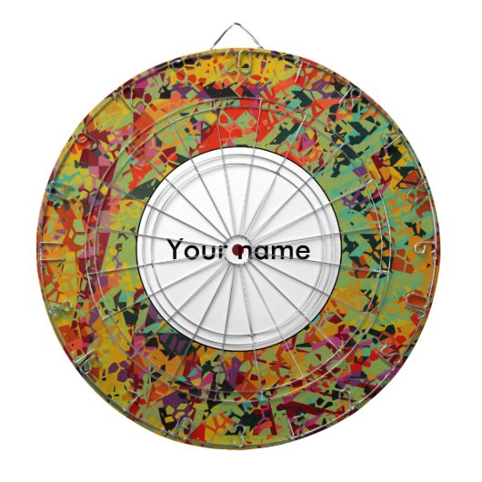 Kleurige gaten textuur dartbord (Voorkant)