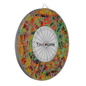 Kleurige gaten textuur dartbord (Voorkant Links)