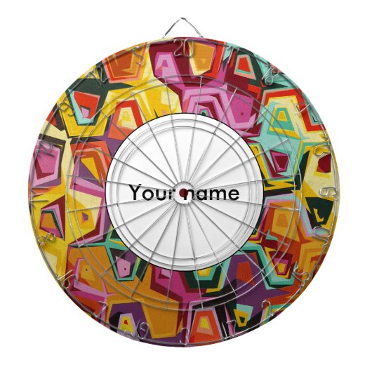 Kleurige gaten textuur dartbord (Voorkant)