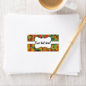 Kleurige gaten textuur etiket (Insitu)