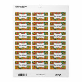 Kleurige gaten textuur etiket (Full Sheet)