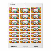 Kleurige gaten textuur etiket (Full Sheet)