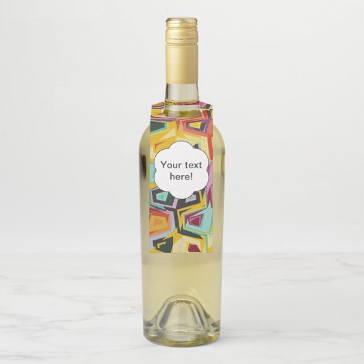 Kleurige gaten textuur flessenhanger (Op fles)