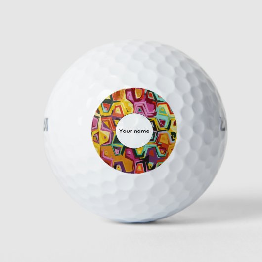 Kleurige gaten textuur golfballen (Voorkant)