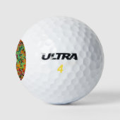 Kleurige gaten textuur golfballen (Logo)