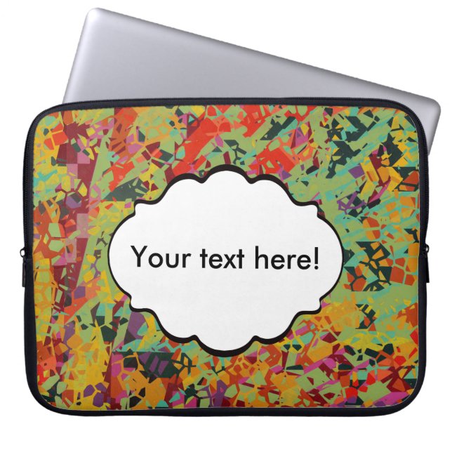 Kleurige gaten textuur laptop sleeve (Voorkant)
