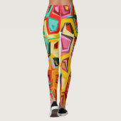 Kleurige gaten textuur leggings (Achterkant)