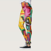 Kleurige gaten textuur leggings (Links)