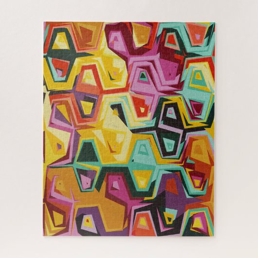 Kleurige gaten textuur legpuzzel (Verticaal)