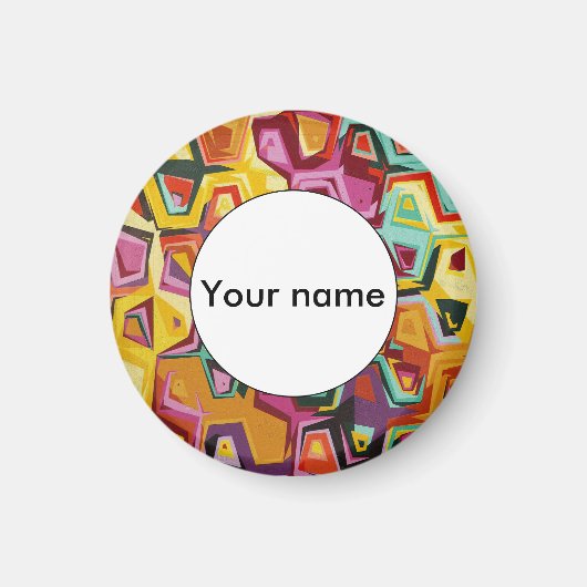 Kleurige gaten textuur magneet (Voorkant)