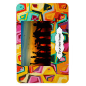 Kleurige gaten textuur magneet (Verticaal)