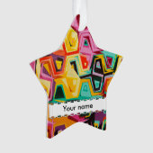 Kleurige gaten textuur ornament (voorkant)