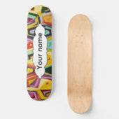Kleurige gaten textuur persoonlijk skateboard (Voorkant)