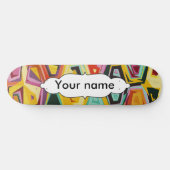 Kleurige gaten textuur persoonlijk skateboard (Horizontaal)