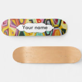Kleurige gaten textuur persoonlijk skateboard (Horizontaal)