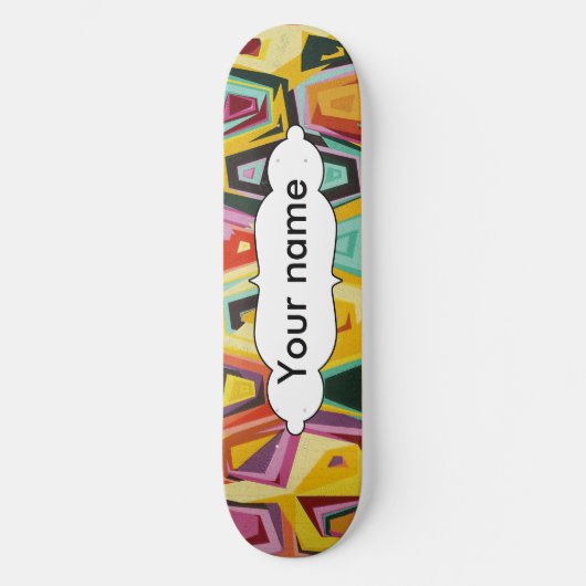 Kleurige gaten textuur persoonlijk skateboard (Voorkant)