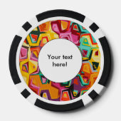 Kleurige gaten textuur poker chips (Achterkant)