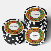Kleurige gaten textuur pokerchips (Opstapeling)