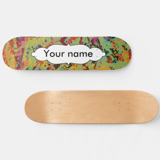 Kleurige gaten textuur skateboard (Horizontaal)