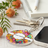 Kleurige gaten textuur sleutelhanger (Voorkant Rechts)