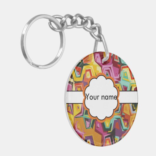 Kleurige gaten textuur sleutelhanger (Voorkant Links)