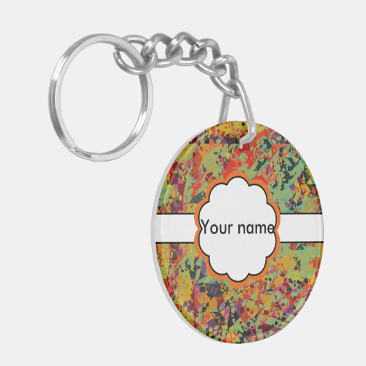 Kleurige gaten textuur sleutelhanger (Voorkant Links)