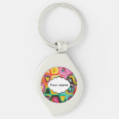 Kleurige gaten textuur sleutelhanger (Voorkant)
