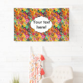 Kleurige gaten textuur spandoek (Insitu)