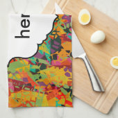 Kleurige gaten textuur theedoek (Quarter Fold)