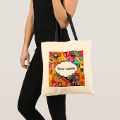 Kleurige gaten textuur tote bag (Voorkant (product))
