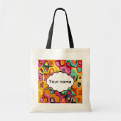 Kleurige gaten textuur tote bag (Voorkant)