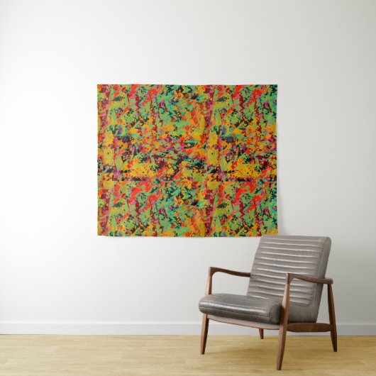 Kleurige gaten textuur wandkleed (In Situ (horizontaal))