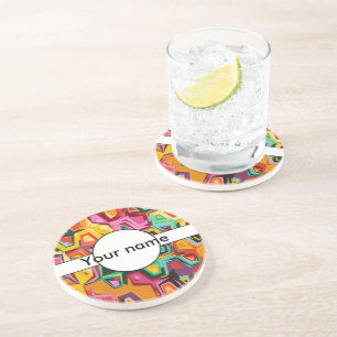 Kleurige gaten textuur zandsteen onderzetter