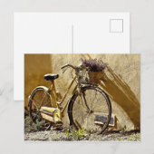  kleurige gele fiets briefkaart (Voorkant / Achterkant)