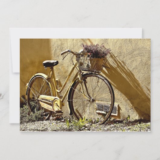 kleurige gele fiets kaart (Voorkant)