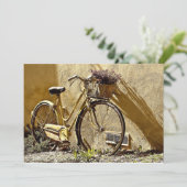 kleurige gele fiets kaart (Staand voorkant)