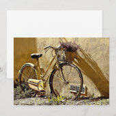 kleurige gele fiets kaart (Voorkant / Achterkant)
