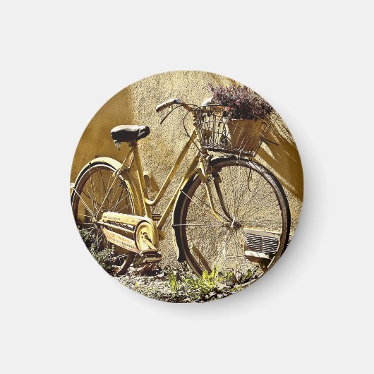  kleurige gele fiets magneet (Voorkant)