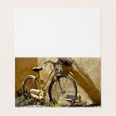 kleurige gele fiets visitekaartje (Buitenkant ongevouwen)