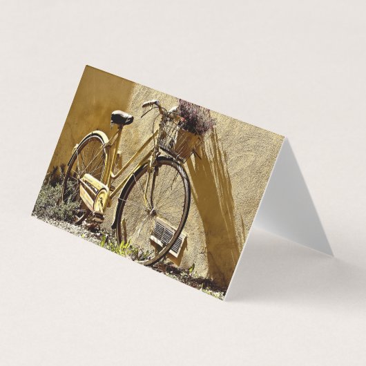 kleurige gele fiets visitekaartje (Voorkant)