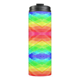 Kleurige geometrische reisbeker met een regenboog thermosbeker