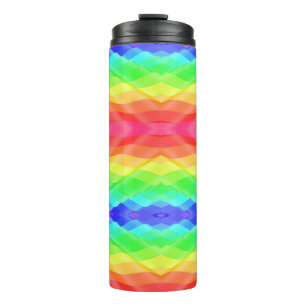 Kleurige geometrische reisbeker met een regenboog thermosbeker