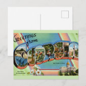 Kleurige Georgia State Groeten  Briefkaart (Voorkant / Achterkant)