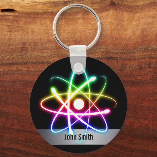  kleurige gloeiend Atom Sleutelhanger (Voorkant)