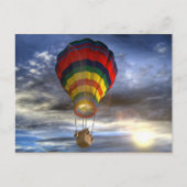 Kleurige hete luchtballon briefkaart (Voorkant)
